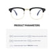 thumbnail image 4 of Lentes Irfora Gafas anti rayos azules Gafas universales con bloqueo de luz azul Gafas de protección ocular ligeras a prueba de fatiga Negro + Plata Irfora Lentes, 4 of 7