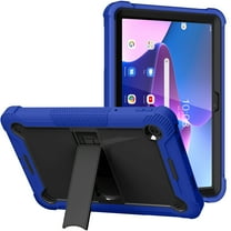 For Apple iPad Air 13 (2025) M3 Shockproof Hybrid Case with Slide Kickstand, Tough Protection Strong Tablet Hybrid Heavy Duty Armor Case Cover [Blue]
