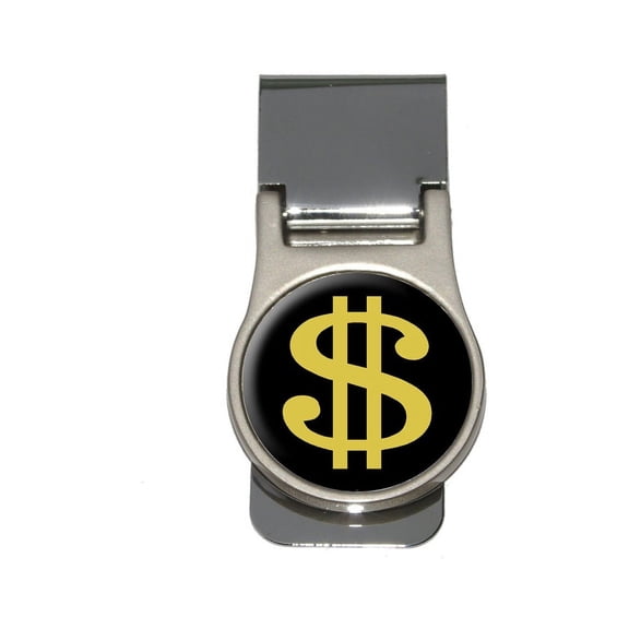 Dollar Sign Gold and Black Money Clip