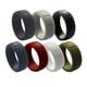 thumbnail image 3 of 7 piezas de anillo de compromiso de banda de boda de silicona hipoalergénico para hombres y mujeres joyería Yuyangstore  Banda del anillo del dedo del silicón, 3 of 8