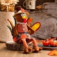 thumbnail image 2 of Thanksgiving Decoration Plush Turkey with Stretchable Head Fall Decorations, 2 of 6