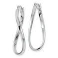 thumbnail image 2 of 14k White Gold Small Twisted Earrings, 2 of 3