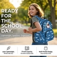 thumbnail image 5 of KUIFORTI Blue Shark Lunchbox and Bookbag Kid Backpack Set of 4 Cool Boys Backpack Lightweight for Elementary Students Primary Middle School Back to School Gifts Pencil Bags Water Bottle Sleeve, 5 of 7