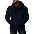thumbnail image 1 of Prendas de vestir para hombre con bolsillos Cordón Sudadera con cremallera completa Sudaderas con capucha Abrigos de color sólido Otoño Invierno Chaqueta de ocio cálida, 1 of 2