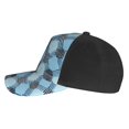 thumbnail image 3 of Curved Design Along The Top Of The Baseball Cap Reinforced Adjustable Breasted Four Seasons Available Argyle Plaid Lightskyblue_49288_2, 3 of 8