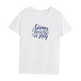 thumbnail image 3 of Camiseta de verano para mujer, ajuste regular, camisetas de verano para vacaciones, deportes, oficina, camping XL, 3 of 7