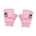 thumbnail image 5 of Milageto Heated Gloves Fingerless Rechargeable for Women Man Touchscreen Hand Warmers Pink, 5 of 8