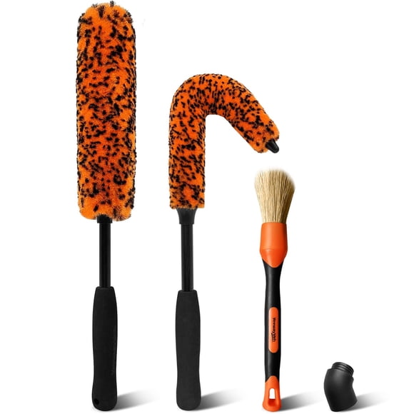 Kit de cepillos para ruedas de coche YeewayVeh, 3 piezas, llanta que se dobla rápidamente en 360°