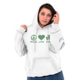 thumbnail image 4 of Peace Love Irish St Pattys Day Clover Hoodie Sweatshirt Women Brisco Brands M, 4 of 5
