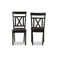 thumbnail image 2 of Baxton Studio Rosie Modern and Contemporary Dark Brown Faux Leather Upholstered Dining Chair (Set of 2), 2 of 7