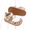 thumbnail image 5 of LOVZFMLL Baby Girls Summer Sandals Flower Closed Toe Soft Sole Beach Flats Outdoor Dress Shoes First Walkers Shoes 6-12 Months Gold, 5 of 9