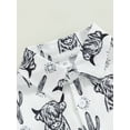 thumbnail image 5 of Toddler Baby Boy Western Outfit Cow Print Short Sleeve Button Down Shirt Casual Shorts Set Cowboy Gentleman Outfits, 5 of 6