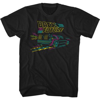 Back to the Future Faded Black Adult T-Shirt - Walmart.com