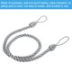 thumbnail image 5 of Cuerdas para cortinas Uxcell, paquete de 4, lazos de cortina trenzados con ganchos de tornillo y pernos, gris plateado, 5 of 7