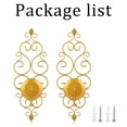 thumbnail image 6 of Sziqiqi Set of 2 Wall Candle Holder: Decorative Gold Candle Sconces Elegant European Style Metal Hooks for Entryway Bedroom Decor, 6 of 6
