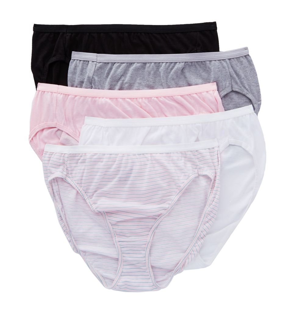 Hanes - Hanes Ultimate Women's Comfort Cotton Hi-Cut Underwear, 5-Pack - Walmart.com - Walmart.com