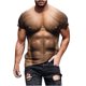 thumbnail image 4 of Camisetas de Manga Larga de los Hombres Muscle Print Graphic Tee, Sudadera de Cuello de la Tripulación Casual para Al Aire Libre, Vacaciones Y Verano Diario de Primavera, 4 of 6