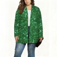 thumbnail image 4 of KIHOUT Women's Printed Cardigan Starry Pattern Pocket Design Relaxed Comfortable Fit, 4 of 5