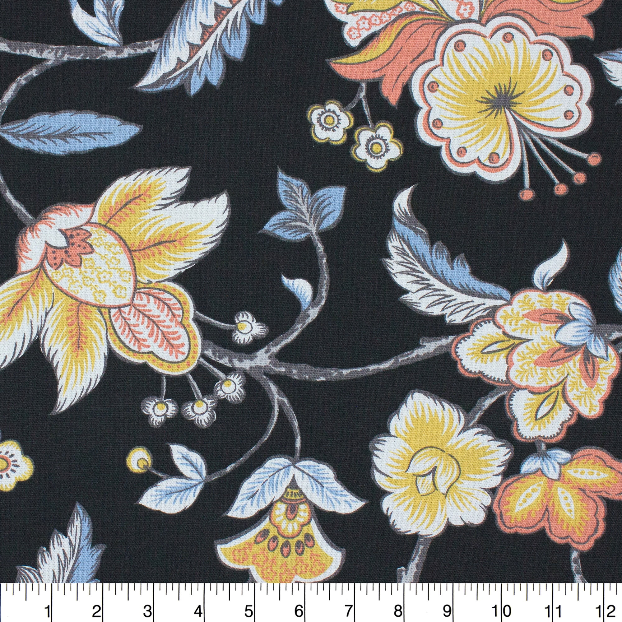 Better Homes & Gardens Gardens Color Black 8 Yards by the Bolt 100% Cotton 54" Width Fabric