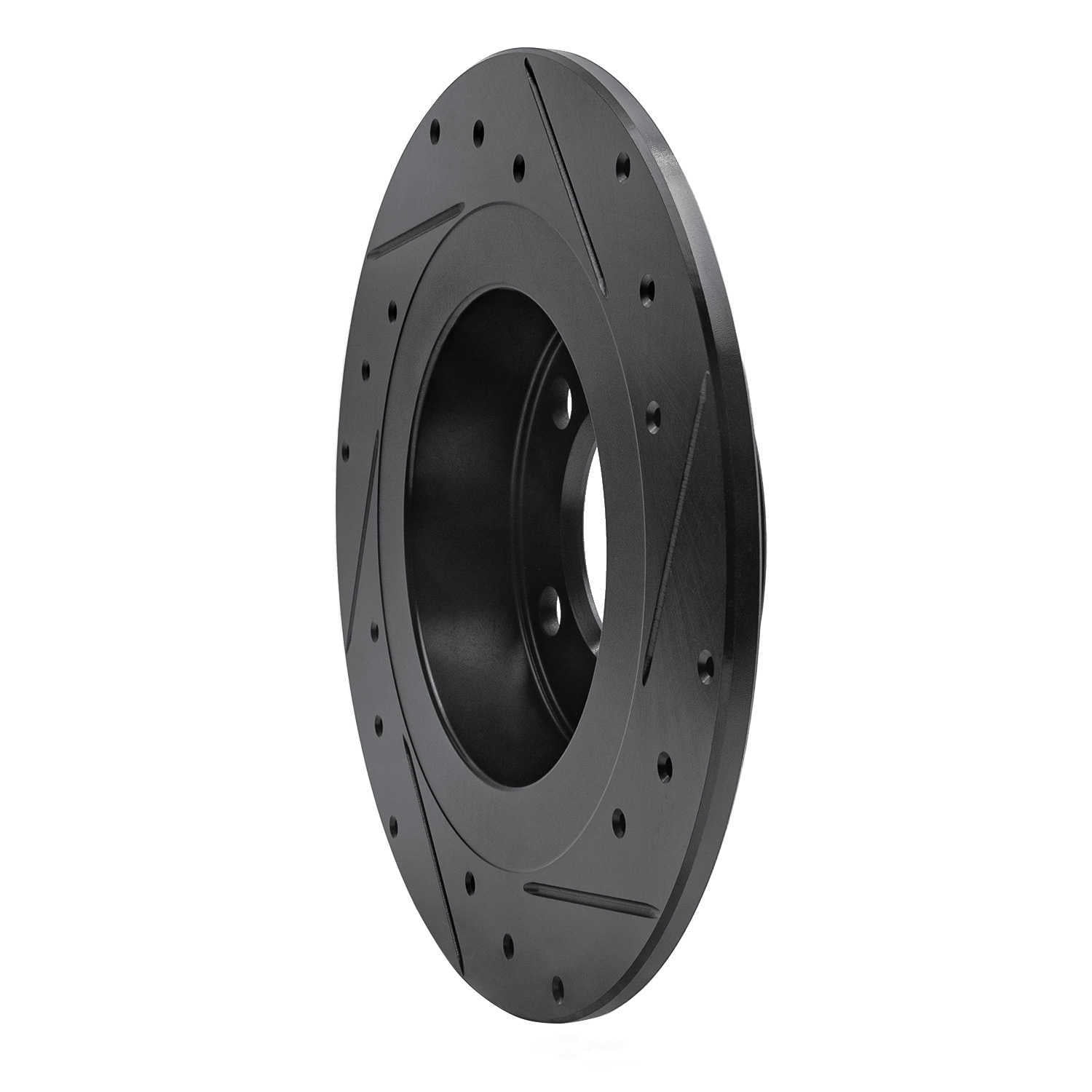 Dynamic Friction Company 633-32012L DFC Brake Rotor - Drilled And Slotted - Black