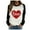 Black, variant on Luxalzxs Women Valentine's Day T-Shirt Love Heart Printed Loose Sweatshirt Fashion Casual Long Sleeve Crewneck Holiday Pullover Tops
