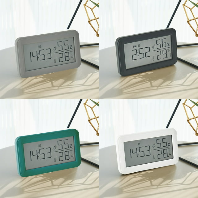 Xihbxyly Artículos Por Menos de 10 Dólares. Restaura La Pantalla Digital Del Lcd, Termómetro, Higrómetro, Monitor Digital y Temperamento, Función de Alarma E Inteligencia de Repetición y Calendario.