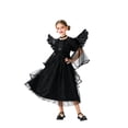 thumbnail image 4 of LIIPEE Girls Halloween Costumes Kids Long Sleeve Dresses Witch Fairy 2 In 1 Dress Up Clothes,11-13 Years, 4 of 8