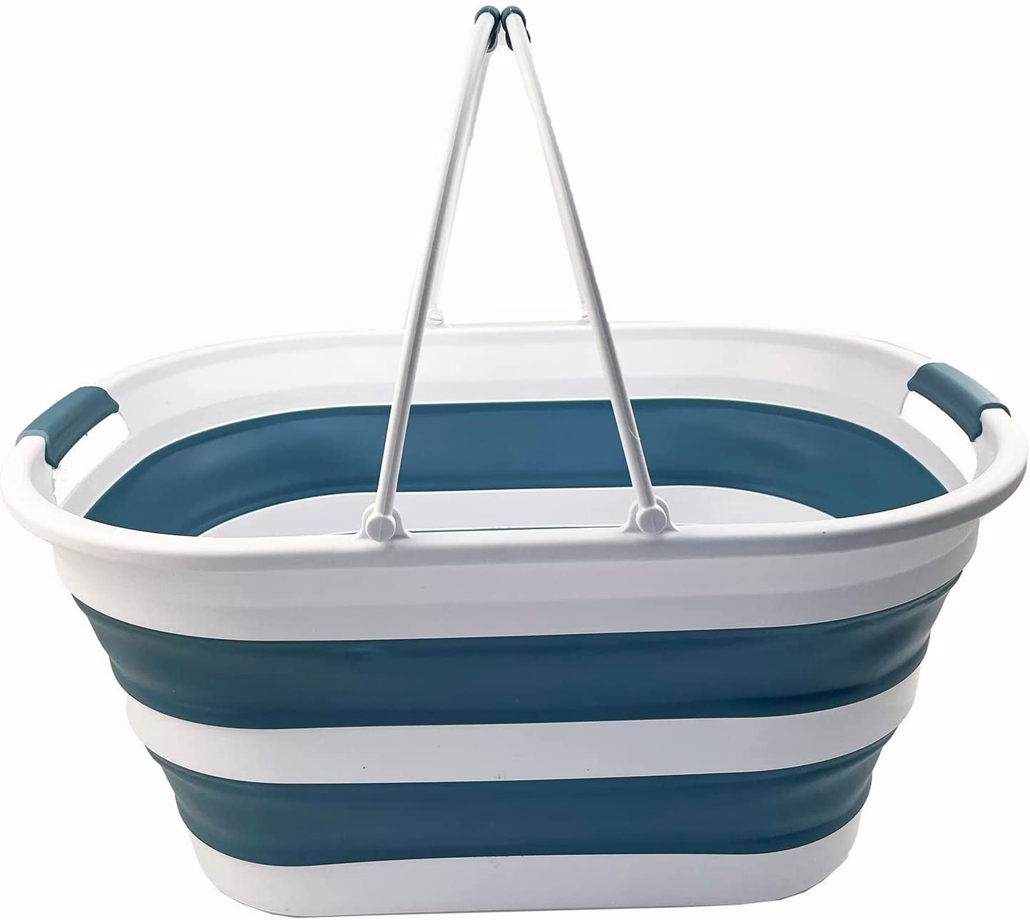 SAMMART 38L (10 Gallons) Collapsible Plastic Laundry Basket - Foldable Storage Container/Organizer - Portable Washing Tub - Space Saving Laundry Hamper