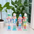 thumbnail image 3 of 4Pcs Christmas Nutcracker Ornaments Decorative Cartoon Nutcracker Figures Puppet S, 3 of 9