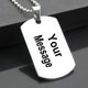 thumbnail image 1 of Etiqueta de perro rectangular de acero inoxidable con grabado láser personalizado, colgante militar, joyería, regalo de cumpleaños y Navidad, 1 of 4