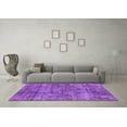 thumbnail image 3 of Ahgly Company Indoor Round Oriental Purple Industrial Area Rugs, 6' Round, 3 of 4