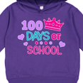 thumbnail image 3 of Inktastic 100 Days of School in Pink and Purple with Crown Toddler Hoodie, 3 of 4