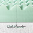 thumbnail image 6 of Crown Comfort 4 Inch Egg Crate Memory Foam Mattress Topper with Calming Aloe Infusion Queen, 6 of 10
