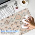 thumbnail image 4 of Long Mouse Pads for Desk,Beige Boho Ethnic Geometric Pattern Desk Mats on Top Of Desks, Desk Mouse Pad Extra Large with 3mm Non-Slip Base and Stitched Edge for Gaming,Office,Work,Home 35.4"x15.7", 4 of 6