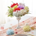thumbnail image 6 of Silk Hydrangea Heads Artificial Flowers (27 Fork 6 Blades, Red), 6 of 6