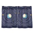thumbnail image 7 of Yayeee Kitchen Curtains Tier Pair Light Filtering 27"x36" Rod Pocket Short Cafe Window Panel, Beige Cat Planet, 7 of 7
