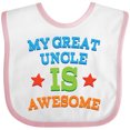 thumbnail image 3 of Inktastic My Great Uncle is Awesome Boys or Girls Baby Bib, 3 of 4