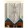 thumbnail image 6 of Rustic Boho Curtain Valance for Cafe Kitchen Window Handmade Crochet Curtain Tiers Farmhouse Room Divider, 6 of 6
