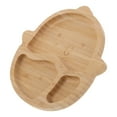 thumbnail image 1 of HEALEEP Kids Divided Plate Bamboo Suction Plate Round Anti Slip 1 Set, 1 of 4