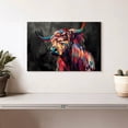 thumbnail image 2 of Elephant Stock Cow Abstract Wall Art - Horizontal Canvas Wall Art - Living Room Wall Decor - Animal Canvas - Black And Gray Decor - 12" x 8", 2 of 8