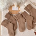 thumbnail image 7 of OYXSER 5 Pairs Womens Solid Mid Calf Socks, Elastic Cuff Warm Soft Fit Suitable for All-Day Wear, 7 of 7