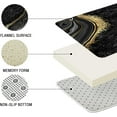 thumbnail image 4 of 4 Pcs Luxury Marble Shower Curtain Set with Non-Slip Rugs, Toilet Lid Cover and Bath Mat, Black Gold Bathroom Decor Set with Shower Curtain and Rugs and Accessories, 4 of 6
