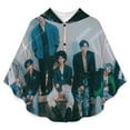 thumbnail image 2 of Stray Kids Kids Flannel Wearable Blanket, Warm Shawl Blanket Comfy Poncho Soft Cozy Throw Blanket Hoodie for Boys Girls Birthday Gifts, 2 of 7