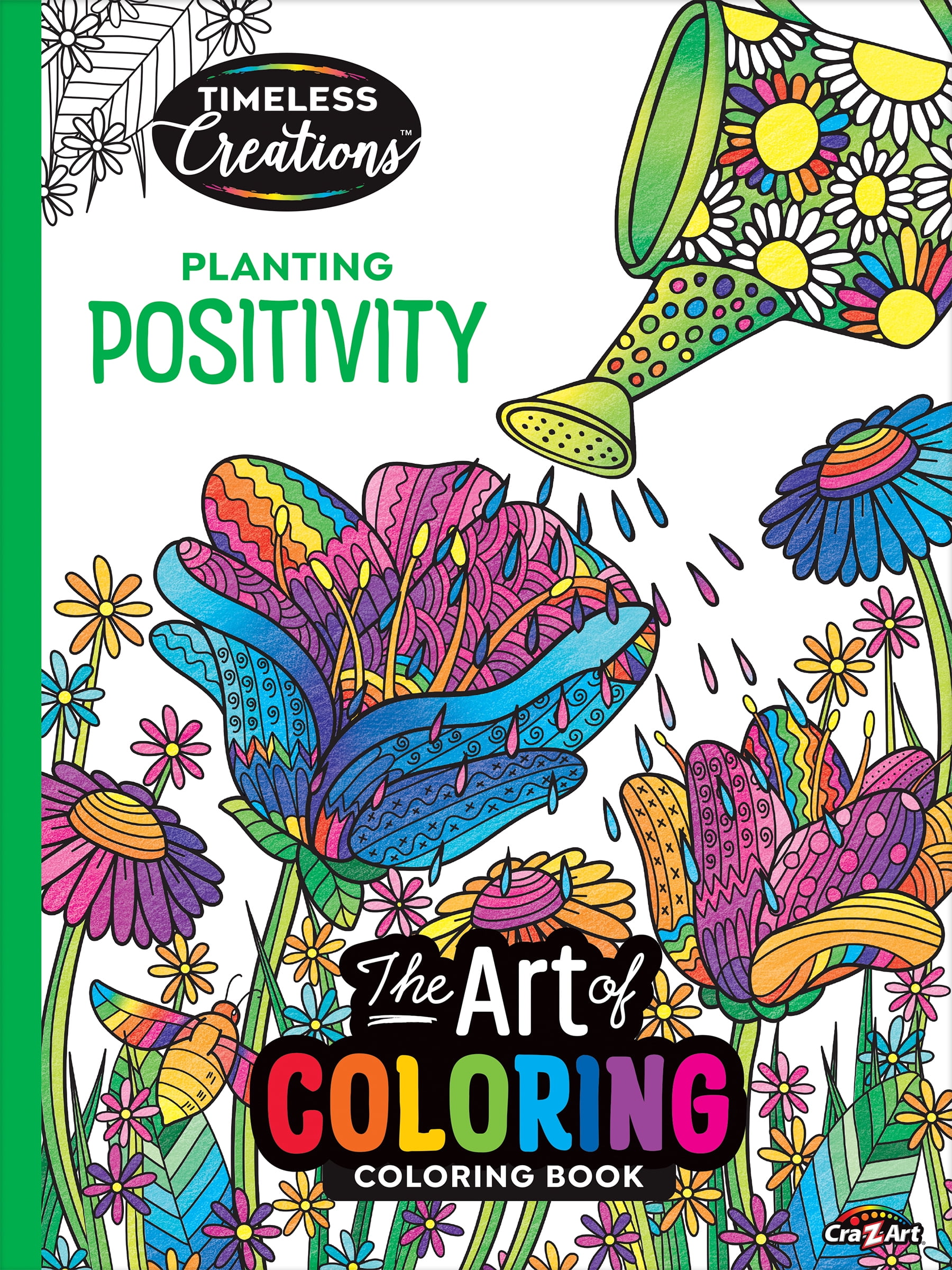 CraZArt Timeless Creations Coloring Book, Planting Positivity, 64