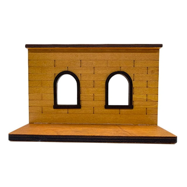 DOLITY Panneau de Fond en Bois pour Maison de Poupée, Fenêtre, Mur 1