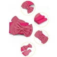 thumbnail image 2 of INSPIRE CHIC Women's Bowtie Ornament Press Stud Button Cinch Elastic Waist Belt Hot Pink One Size, 2 of 4