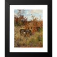 thumbnail image 2 of Josef Schmitzberger 12x14 Black Modern Framed Museum Art Print Titled - Roe Deer with Autumn Leaves, 2 of 5