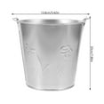 thumbnail image 2 of OULII Rustic Metal Flower Pot Iron Planter Pot Silver for Plant Lovers Balcony 1Pcs, 2 of 8