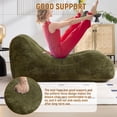 thumbnail image 6 of Modern Yoga Chair Lounge for Adults,Chenille Ergonomic Chaise Lounge Chair Indoor,Comfy Floor Chair Reading Chair for Stretching,Relaxation,Exercise,Used in Bedroom,Living Room,Olive Green, 6 of 9