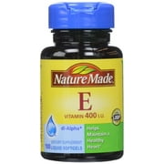 Nature Made dl-Alpha Vitamin E 400 IU Softgels 100 ea (Pack of 6)